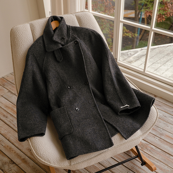 [valyou] 플랏 Highneck Wool 핸드메이드 Coat