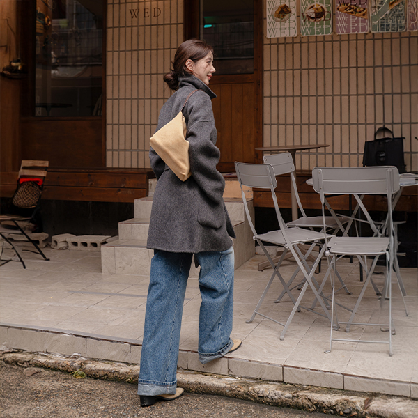 [valyou] 플랏 Highneck Wool 핸드메이드 Coat