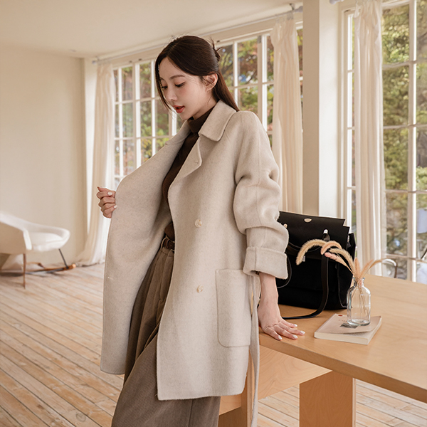 [valyou] 플랏 Highneck Wool 핸드메이드 Coat