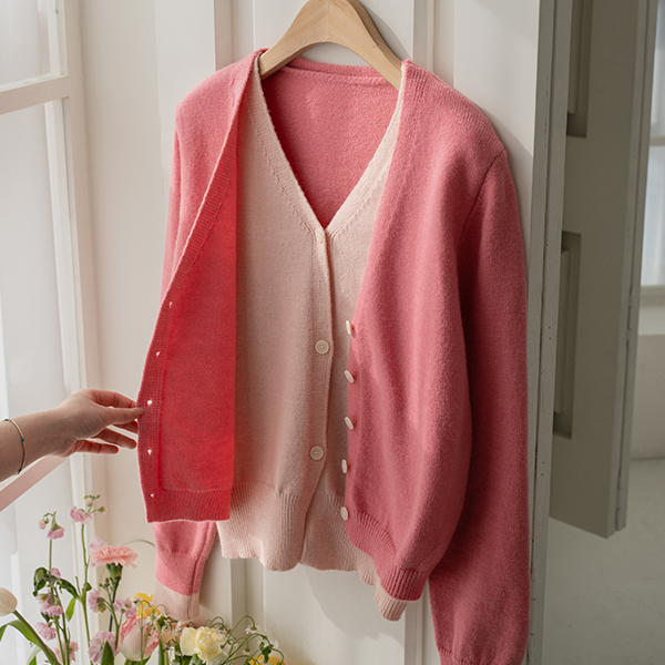Sharyn Color Matching Layered Cardigan