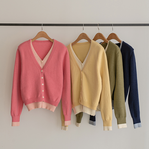 Sharyn Color Matching Layered Cardigan