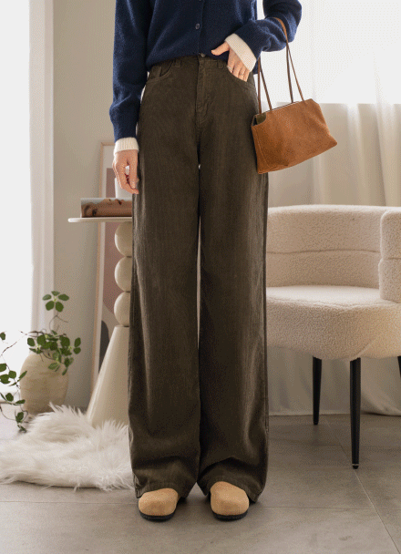 Cloudy Wide Corduroy Pants Korea