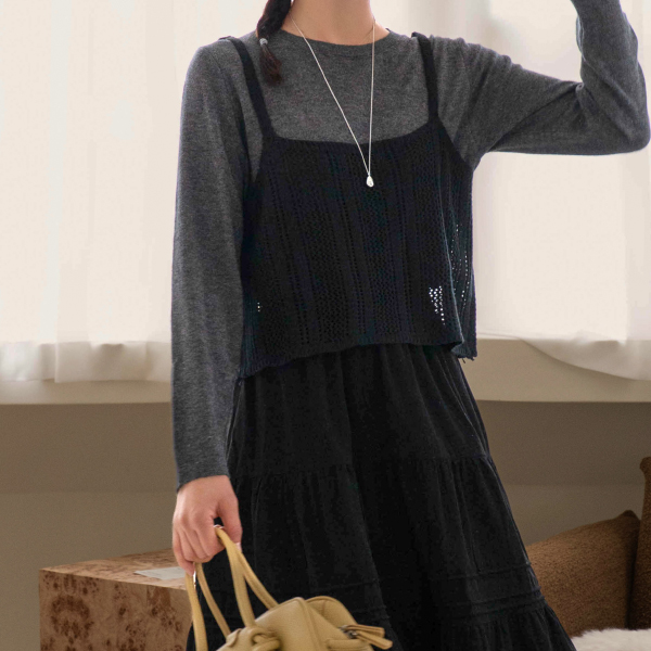 Mocca Knitwear Bustier Set