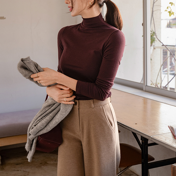 Chewy Tencel Turtleneck T-shirt