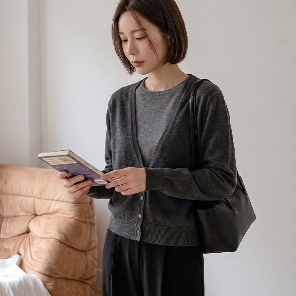 Layered Knitwear Cardigan