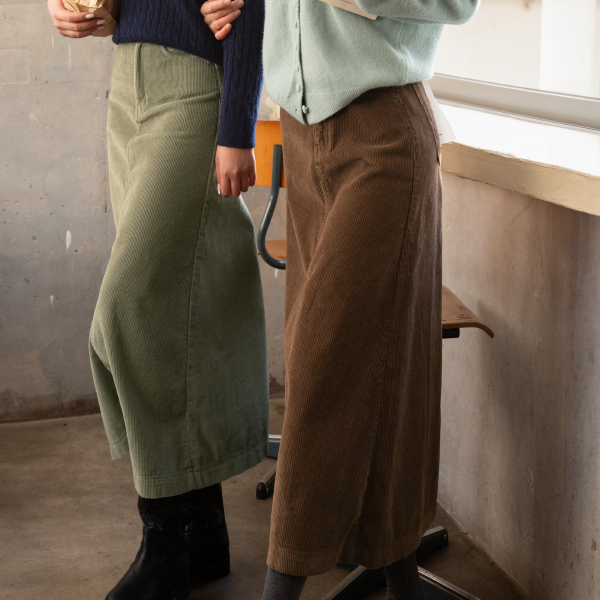 키작아도 Corduroy Skirt (레더라벨Aline)