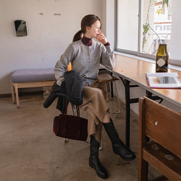 슈리 콩단추 Knitwear Cardigan