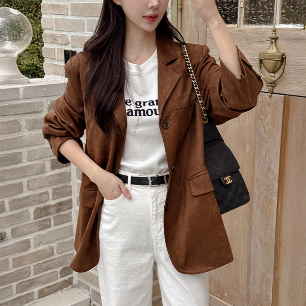 [valyou] Classic Suede Collar Jacket