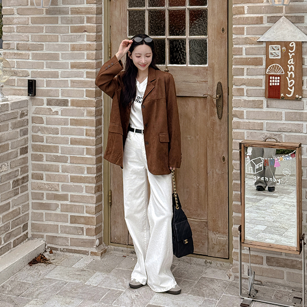 [valyou] Classic Suede Collar Jacket