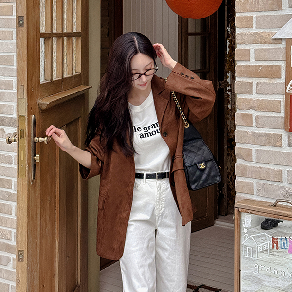 [valyou] Classic Suede Collar Jacket