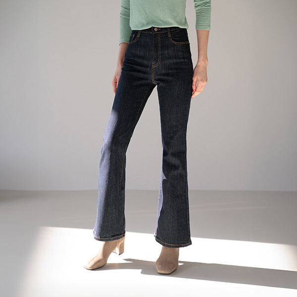 Perfect Pants 99ver (Non fade) (fleece lined raw denim semi-bootcut)