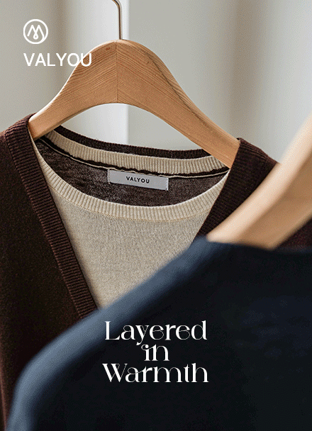 [valyou] Wool two tone Color Matching 펜던트 Knitwear Korea