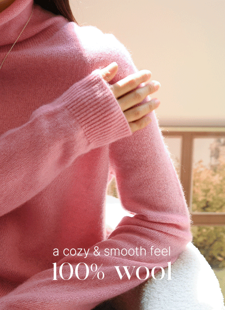 Soft Wool Knitwear Turtleneck Korea