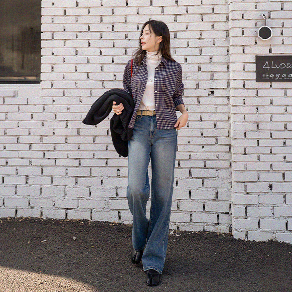 Mari Fleece Lined Check Shirt