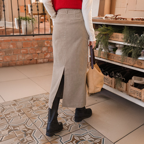 키작아도 Corduroy Skirt (비죠일자밴딩)