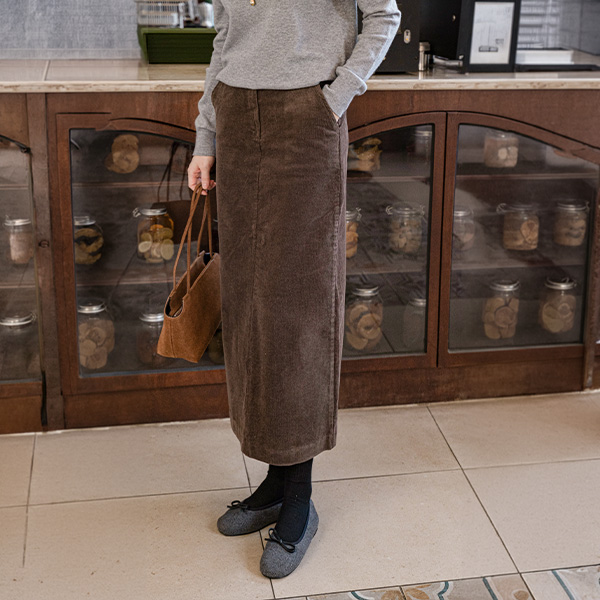키작아도 Corduroy Skirt (비죠일자밴딩)