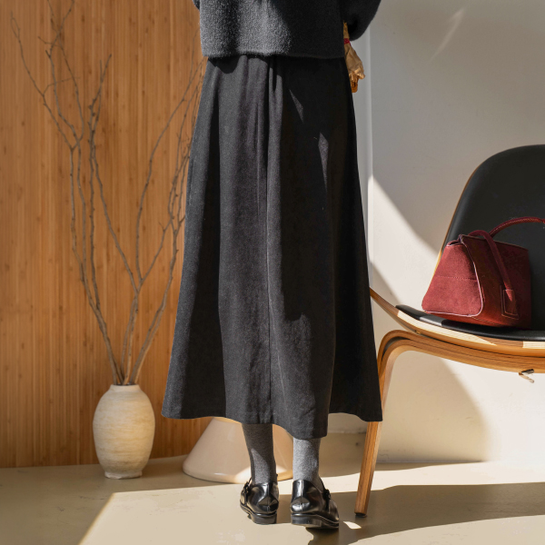 [valyou] Peach Flare Banding Skirt