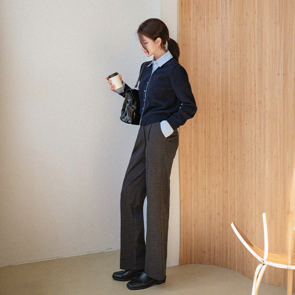 Shirt Layered V Cardigan