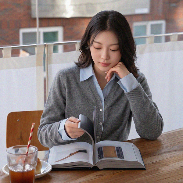 Shirt Layered V Cardigan