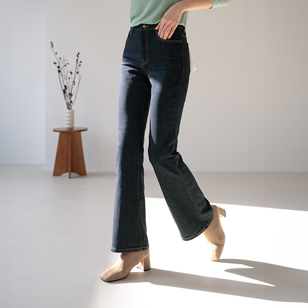 Perfect Pants 99ver (Non fade) (fleece lined raw denim semi-bootcut)