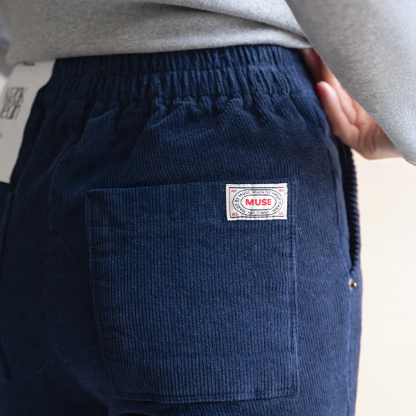 Perfect Corduroy Pants 6ver (fleece lined pintuck semi-wide)
