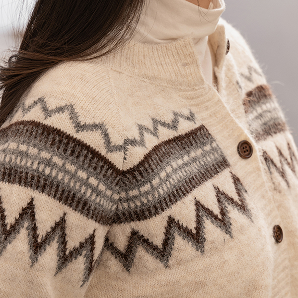 Cocoa Nordic Wool Cardigan