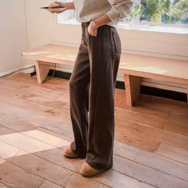Lunch In-banding Wide Fleece Lined Pants