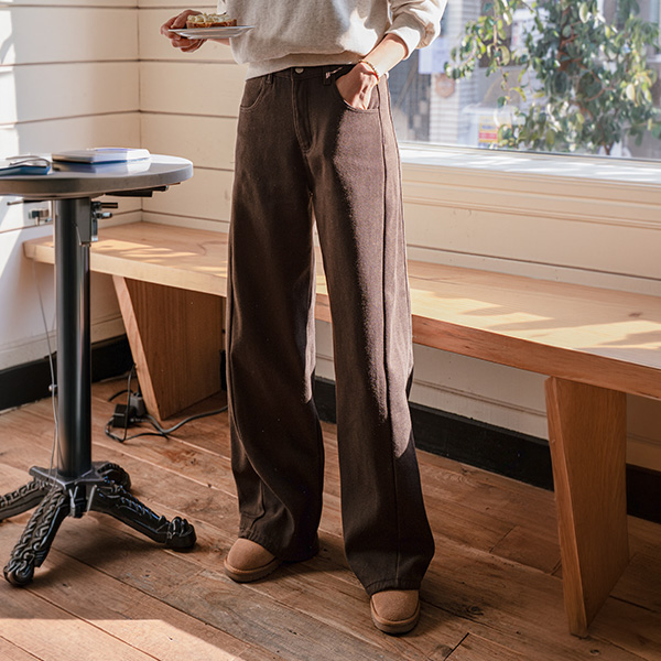 Lunch In-banding Wide Fleece Lined Pants