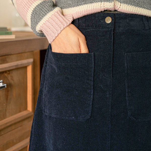 키작아도 Corduroy Skirt (기모맞주름Aline)