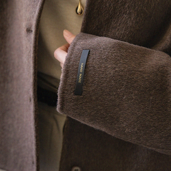 No collar 언발 Wool 핸드메이드 Coat