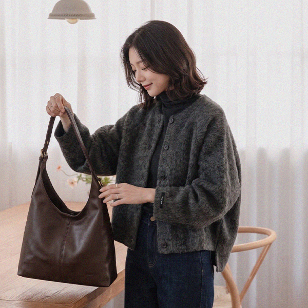 No collar 언발 Wool 핸드메이드 Coat